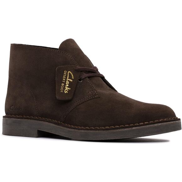 NWT Clarks Men's Desert Boot Evo Shoes - Dark Brown Suede, Size 8 M - Picture 1 of 5